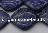 CNL1137 15.5 inches 25*25mm diamond lapis lazuli gemstone beads