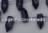 CNL1151 15.5 inches 7*17mm faceted cone lapis lazuli gemstone beads