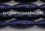 CNL1159 15.5 inches 10*30mm rice lapis lazuli gemstone beads