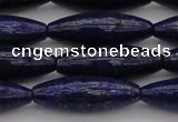 CNL1159 15.5 inches 10*30mm rice lapis lazuli gemstone beads