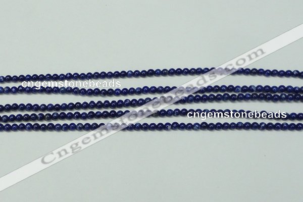 CNL1250 15.5 inches 3mm round natural lapis lazuli beads