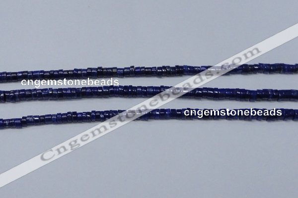 CNL1265 15.5 inches 3*6mm tyre natural lapis lazuli beads