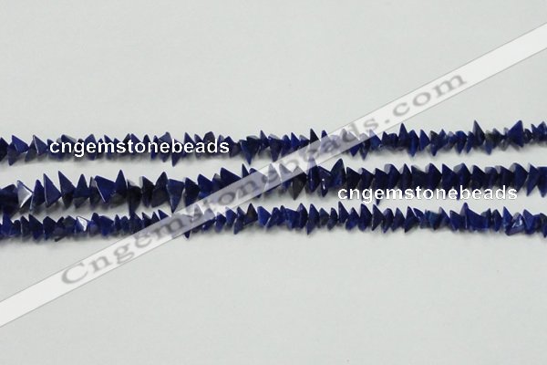 CNL1273 15.5 inches 4*6mm - 5*8mm pyramid natural lapis lazuli beads