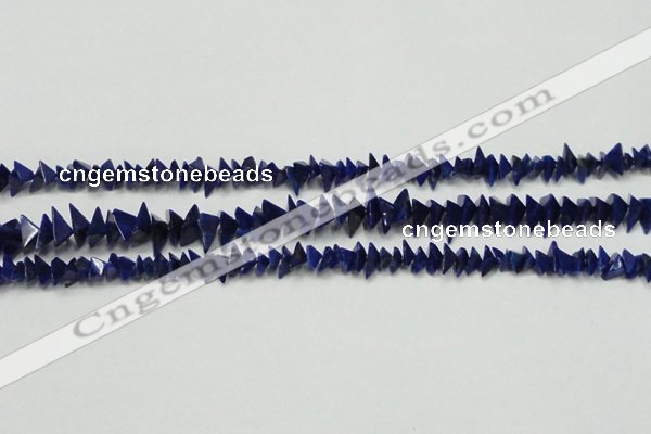 CNL1273 15.5 inches 4*6mm - 5*8mm pyramid natural lapis lazuli beads