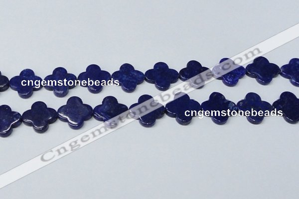 CNL1283 15.5 inches 20mm flower natural lapis lazuli beads