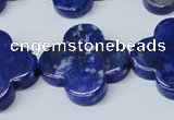 CNL1284 15.5 inches 25mm flower natural lapis lazuli beads