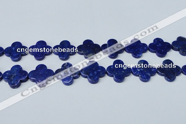 CNL1284 15.5 inches 25mm flower natural lapis lazuli beads