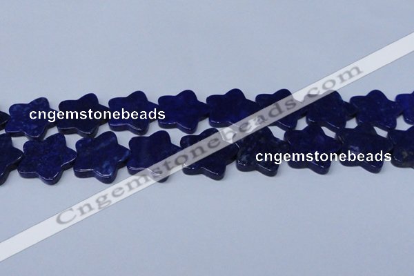 CNL1287 15.5 inches 28mm star natural lapis lazuli beads