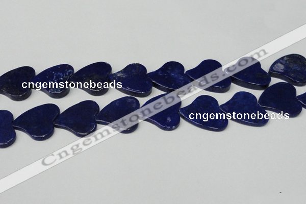 CNL1291 15.5 inches 31*33mm heart natural lapis lazuli beads