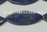 CNL1295 15.5 inches 17*44mm marquise natural lapis lazuli beads