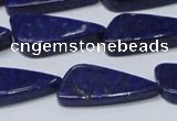 CNL1298 15.5 inches 12*28mm triangle natural lapis lazuli beads