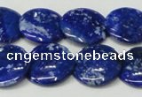 CNL1302 15.5 inches 20mm flat round natural lapis lazuli beads