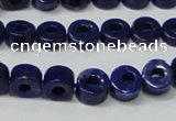 CNL1307 15.5 inches 8mm donut natural lapis lazuli beads