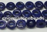 CNL1308 15.5 inches 10mm donut natural lapis lazuli beads