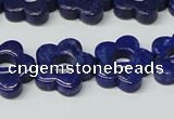 CNL1310 15.5 inches 16mm carved flower natural lapis lazuli beads