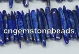 CNL1314 15.5 inches 3*25mm - 4*35mm wand natural lapis lazuli beads