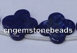 CNL1317 Top drilled 24mm flower natural lapis lazuli beads