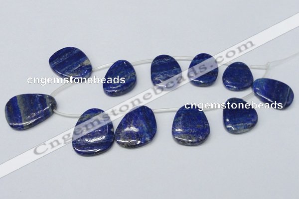 CNL1320 Top drilled 25*35mm - 35*45mm freeform natural lapis lazuli beads