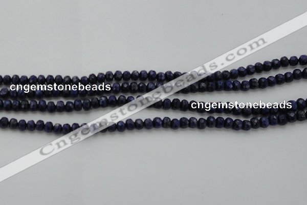 CNL1401 15.5 inches 3*5mm faceted rondelle lapis lazuli beads