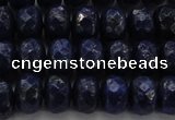 CNL1403 15.5 inches 5*8mm faceted rondelle lapis lazuli beads