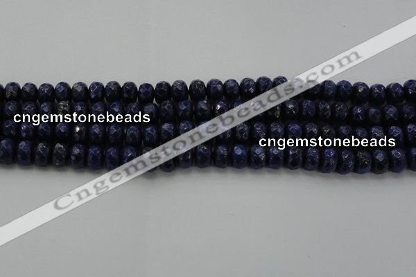 CNL1403 15.5 inches 5*8mm faceted rondelle lapis lazuli beads