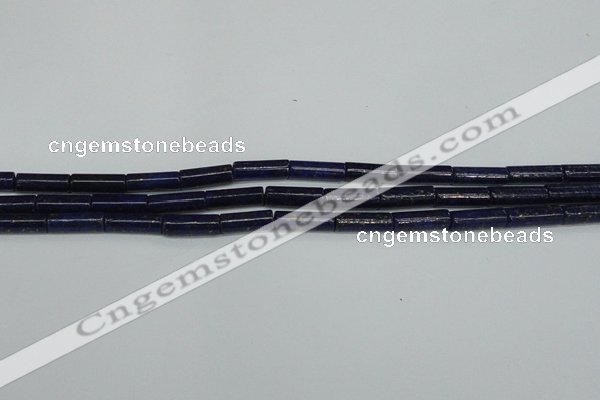 CNL1508 15.5 inches 4*12mm tube lapis lazuli beads wholesale