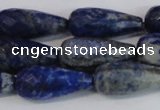 CNL1607 15.5 inches 12*25mm faceted teardrop lapis lazuli beads