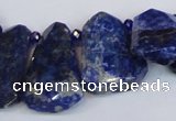 CNL1610 Top drilled 20*28mm - 25*35mm freeform lapis lazuli beads