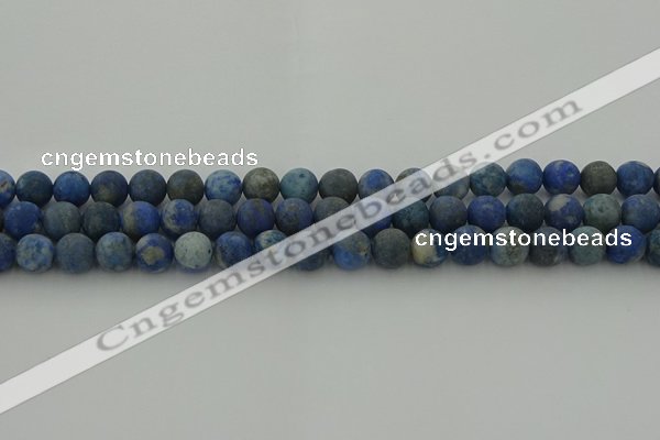 CNL1652 15.5 inches 8mm round matte lapis lazuli beads wholesale