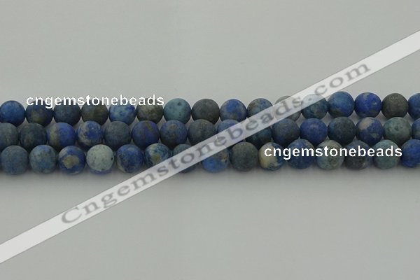 CNL1653 15.5 inches 10mm round matte lapis lazuli beads wholesale