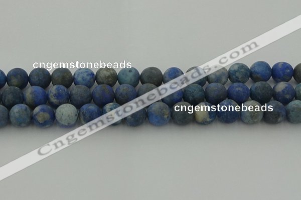 CNL1654 15.5 inches 12mm round matte lapis lazuli beads wholesale