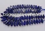 CNL1661 15.5 inches 8*25mm - 10*35mm sticks lapis lazuli beads