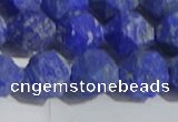 CNL1668 15.5 inches 12mm faceted nuggets matte lapis lazuli beads