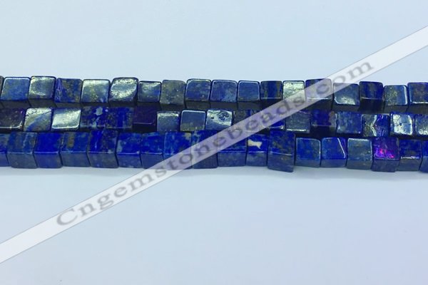 CNL1674 15.5 inches 7*7mm cube lapis lazuli gemstone beads