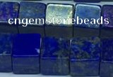 CNL1675 15.5 inches 9*9mm cube lapis lazuli gemstone beads