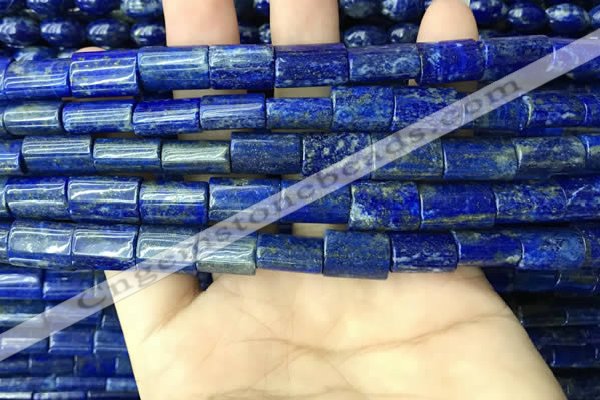 CNL1681 15.5 inches 10*13mm - 10*15mm flat tube lapis lazuli beads
