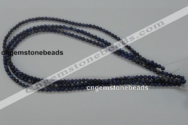 CNL202 15.5 inches 4mm round natural lapis lazuli beads wholesale