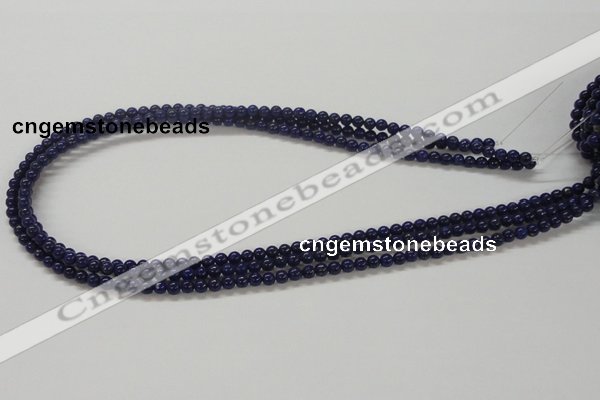 CNL204 15.5 inches 4mm round natural lapis lazuli beads wholesale