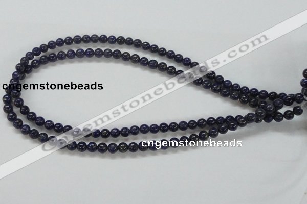 CNL206 15.5 inches 6mm round natural lapis lazuli beads wholesale