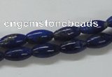 CNL235 15.5 inches 6*12mm rice natural lapis lazuli beads wholesale