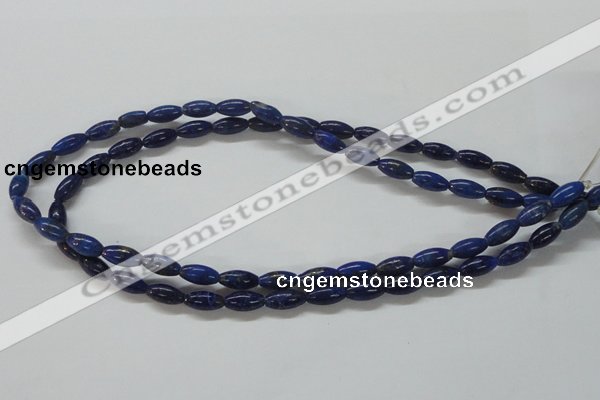 CNL235 15.5 inches 6*12mm rice natural lapis lazuli beads wholesale