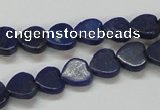 CNL243 15.5 inches 10*10mm heart natural lapis lazuli beads wholesale