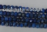 CNL426 15.5 inches 4*6mm faceted rondelle natural lapis lazuli gemstone beads