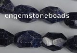 CNL441 15.5 inches 12*20mm faceted nuggets natural lapis lazuli beads