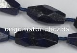 CNL442 15.5 inches 13*30mm faceted nuggets natural lapis lazuli beads