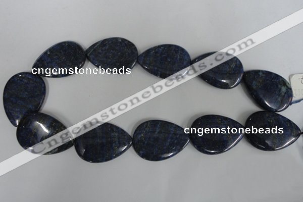 CNL507 15.5 inches 25*35mm flat teardrop natural lapis lazuli beads