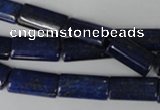 CNL541 15.5 inches 8*16mm flat tube natural lapis lazuli gemstone beads