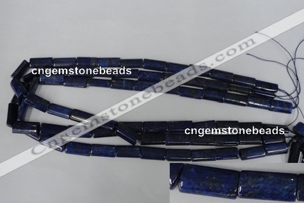 CNL541 15.5 inches 8*16mm flat tube natural lapis lazuli gemstone beads