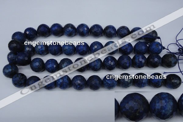 CNL607 15.5 inches 18mm faceted round natural lapis lazuli gemstone beads