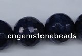 CNL608 15.5 inches 20mm faceted round natural lapis lazuli gemstone beads